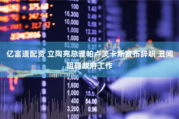 亿富道配资 立陶宛总理帕卢茨卡斯宣布辞职 丑闻阻碍政府工作