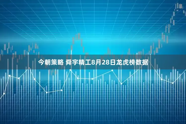 今朝策略 舜宇精工8月28日龙虎榜数据